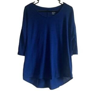 American Eagle Outfitters Jegging T Dolman 3/4 Sleeve Blue & Black Size Small